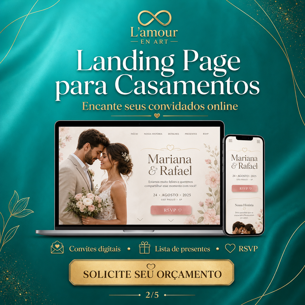 Landing page para casamentos